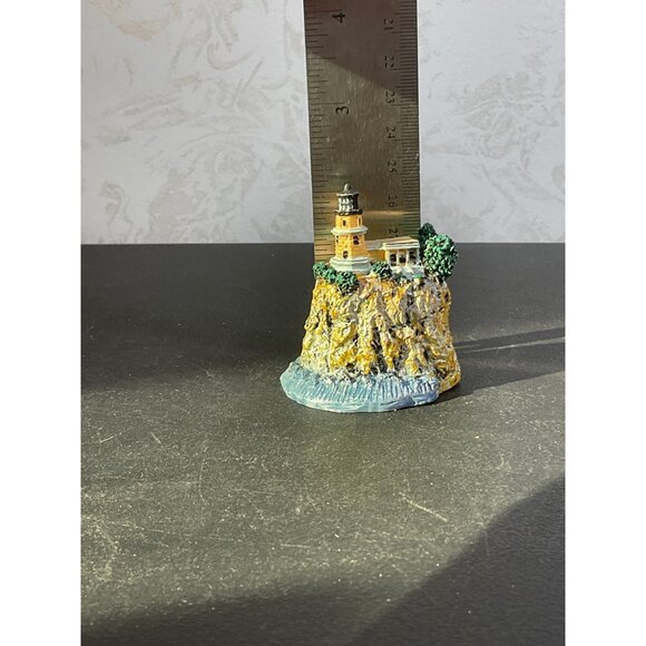 Miniature Lighthouse On Cliff Figurine With Water Base - Picture 6 of 6